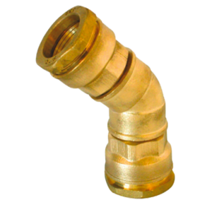 Raccord coudé à 135° poly / poly à joint torique