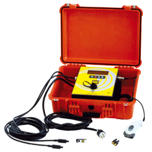 Soudeuse automatique avec lecteur de codes barres intégré dans sa valise de transport version légère
