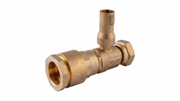 robinet avant ou après compteur droit et équerre pour tube pe, pvc joint large