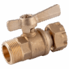 Robinet de compteur droit abs dn15 mâle3/4"-Ep3/4"