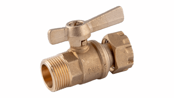 Robinet de compteur droit abs dn15 mâle3/4"-Ep3/4"